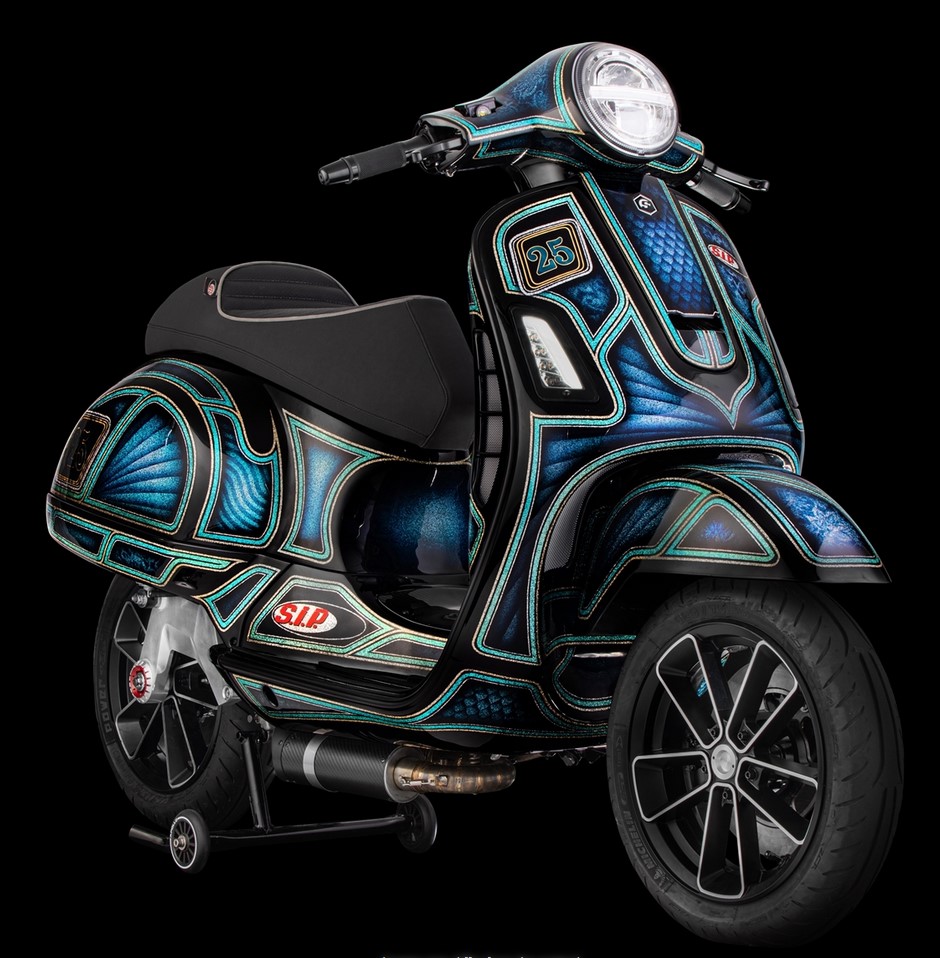 Cache poussière 13" jante avant pour Vespa GTS/GTS Super/GTV/GT 125-300ccm, argent