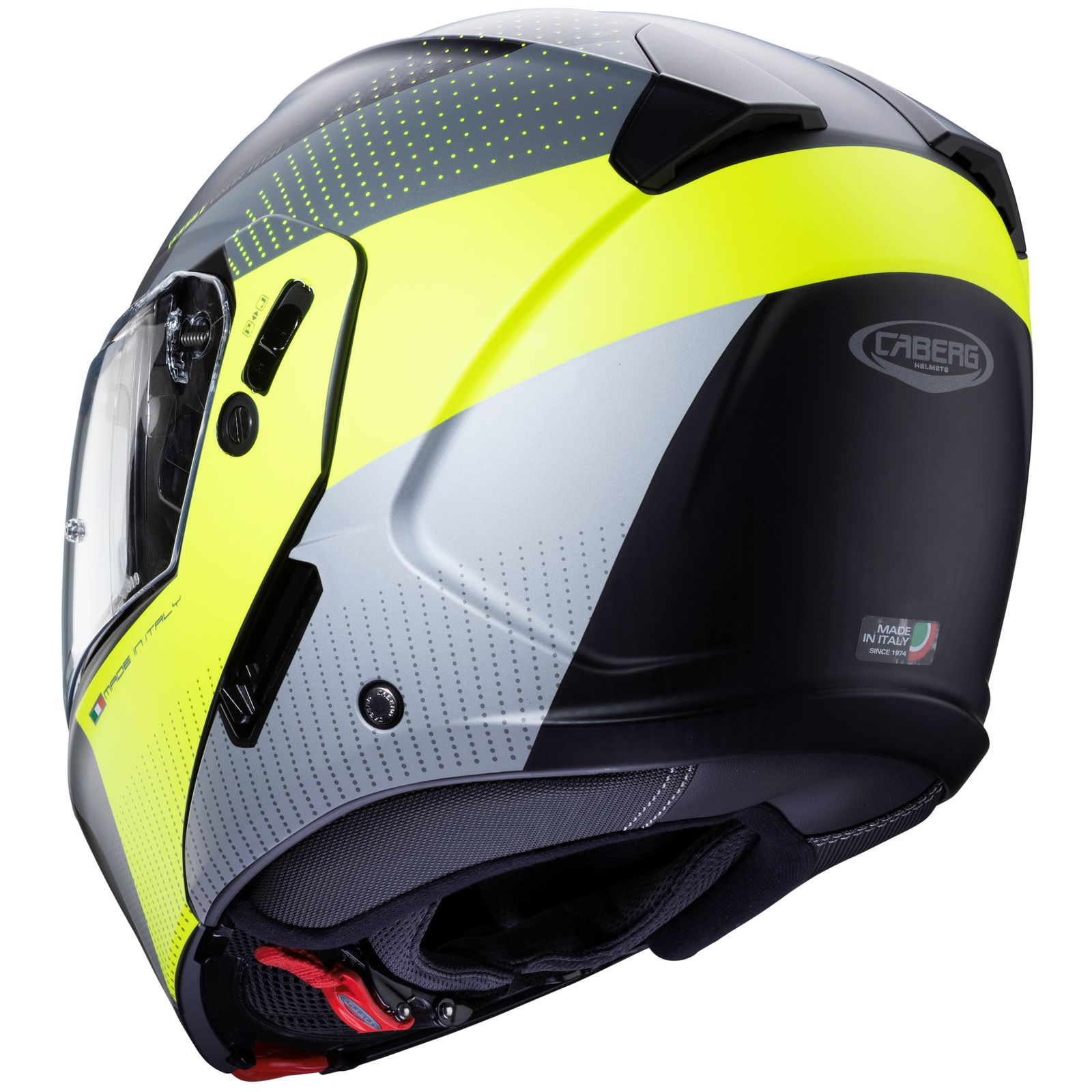 Caberg casque Horus Scout, noir mat/jaune fluo gris