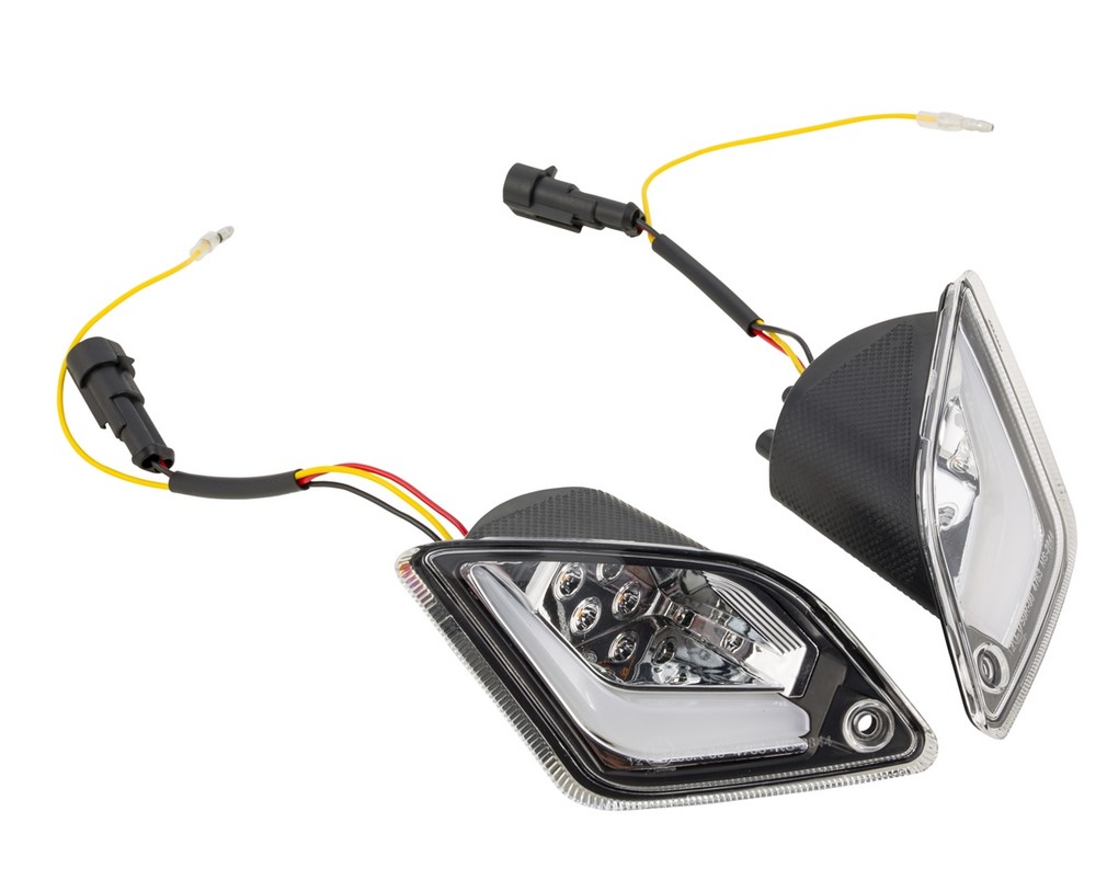 Kit clignotants arrière gauche/droite pour Vespa GTS/GTS Super/GTV 125-300ccm ('14-), clair