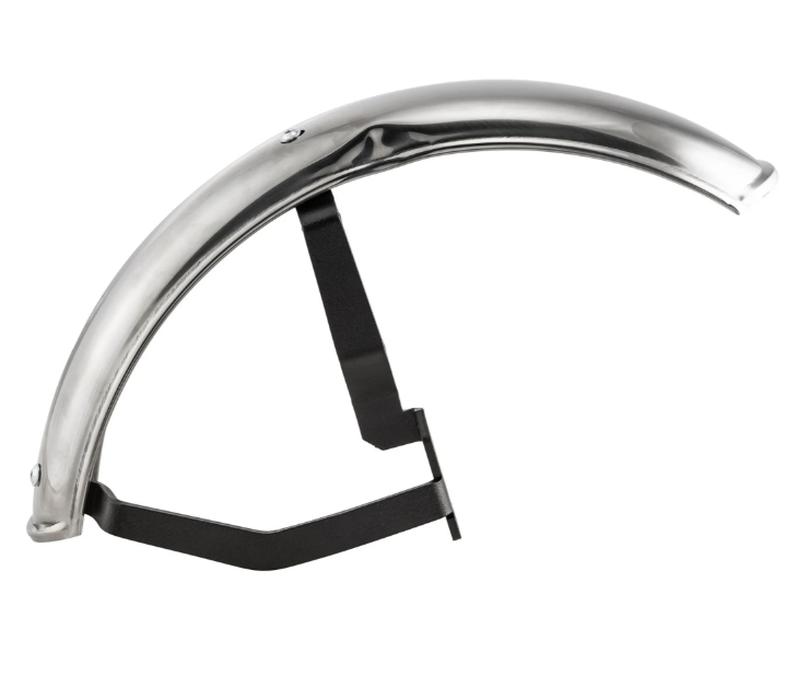 Aile 2.0 Garelli pour Vespa PX 80-200ccm, inox poli, support noir