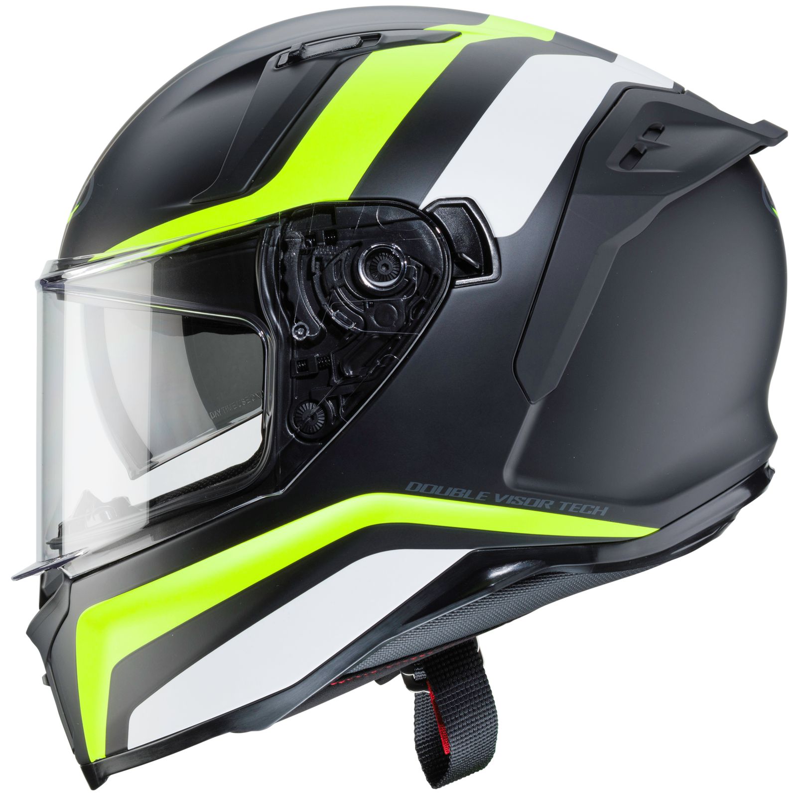 Caberg casque Avalon Blast, noir mat/blanc-fluo-jaune