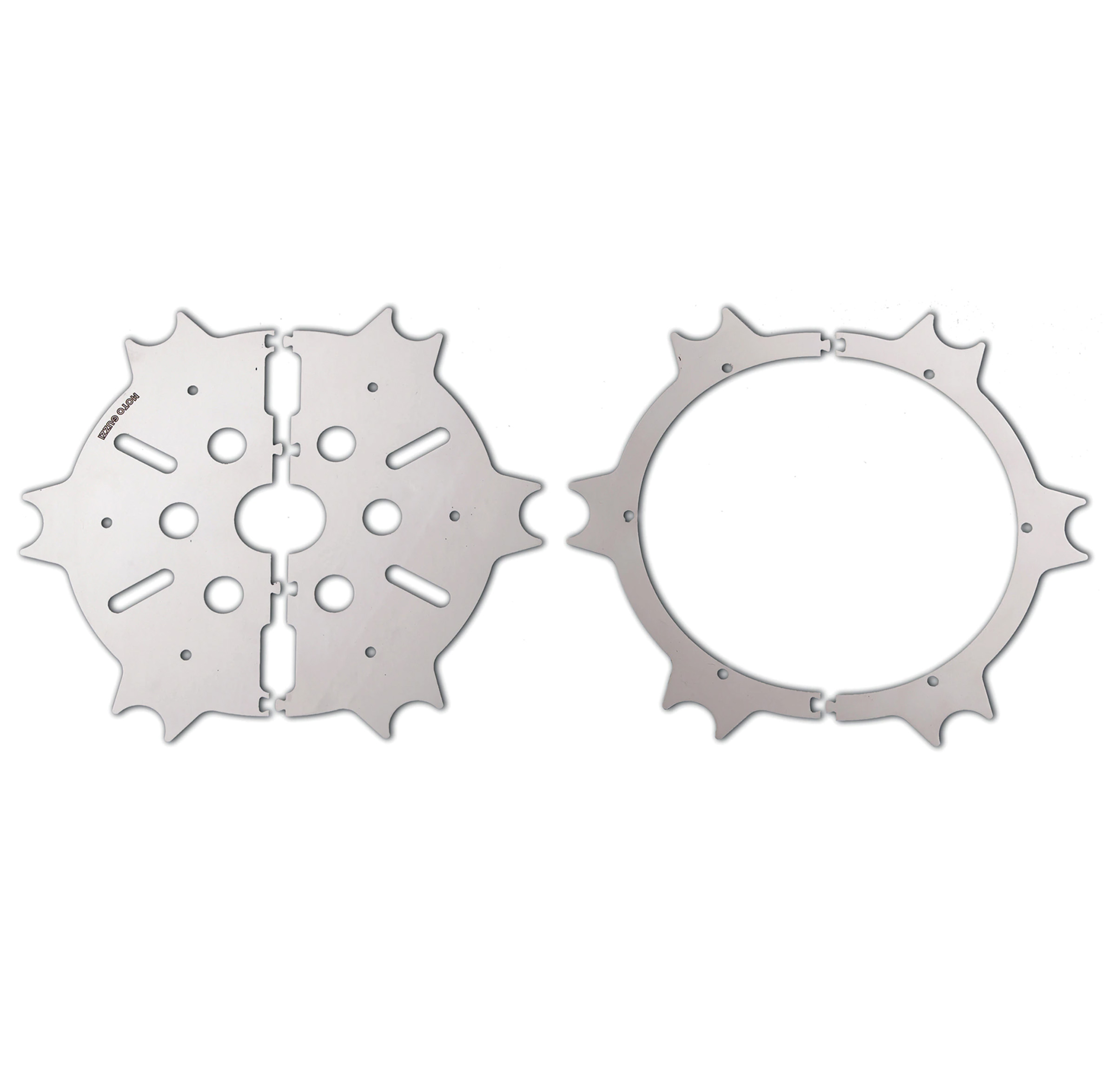 Cache disque de frein original, en acier inoxydable, argenté, poli pour Moto Guzzi Eldorado