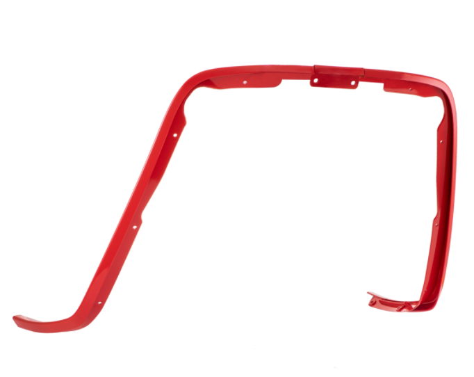 Tube mono fente bouclier de jambe rouge pour Vespa Primavera/Sprint 50-150ccm