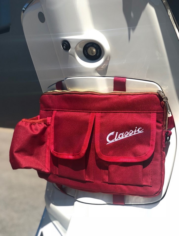 Sac "Classic" pour compartiment à bagages/boîte à gants Vespa - rouge, nylon