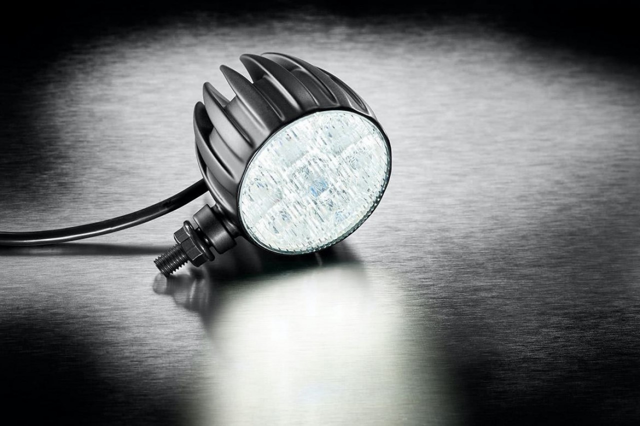 Kellermann Feu diurne avec feu de position et clignotant, Dayron, alu, LED, avant, 12 V, noir mat