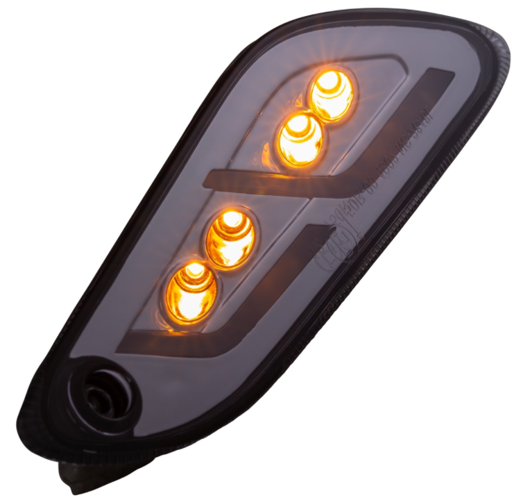 Kit clignotants avant & arrière pour Vespa Primavera/Sprint 125-150ccm 2T/4T AC, clair