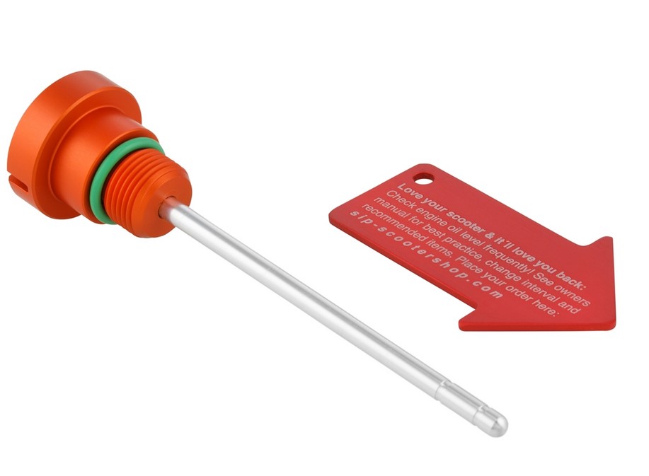 Bouchon de remplissage d'huile moteur pour Vespa GTS/GTS Super/GTV 300ccm HPE, orange mat