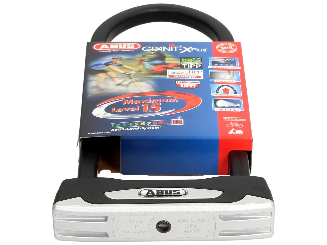 Antivol à arceau ABUS 230x108 Granit X-Plus 54 pour moto, scooter & Vespa