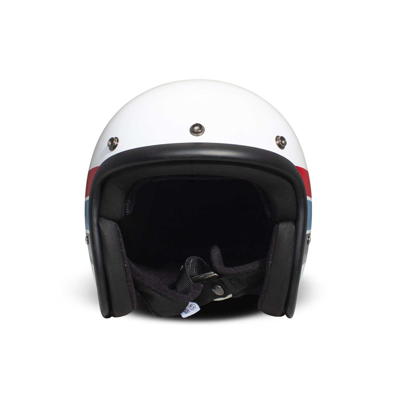 DMD casque jet rétro, blanc, brillant, Artemis, fibre de verre, ECE 22.06