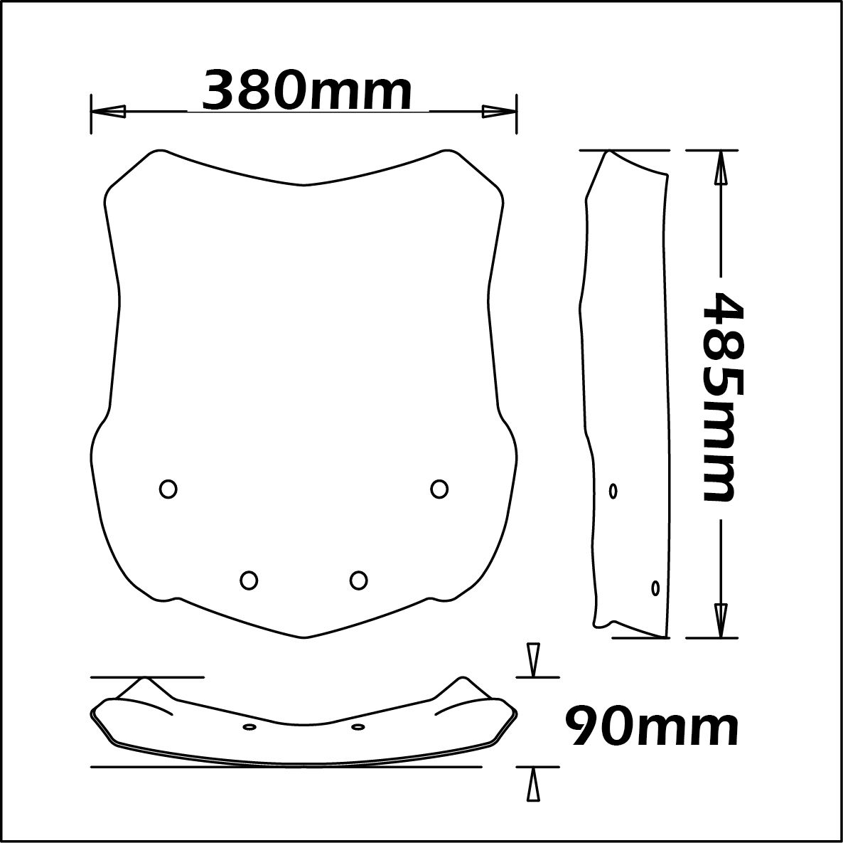 Pare-brise haut pour BMW G 310 GS (17-24), clair