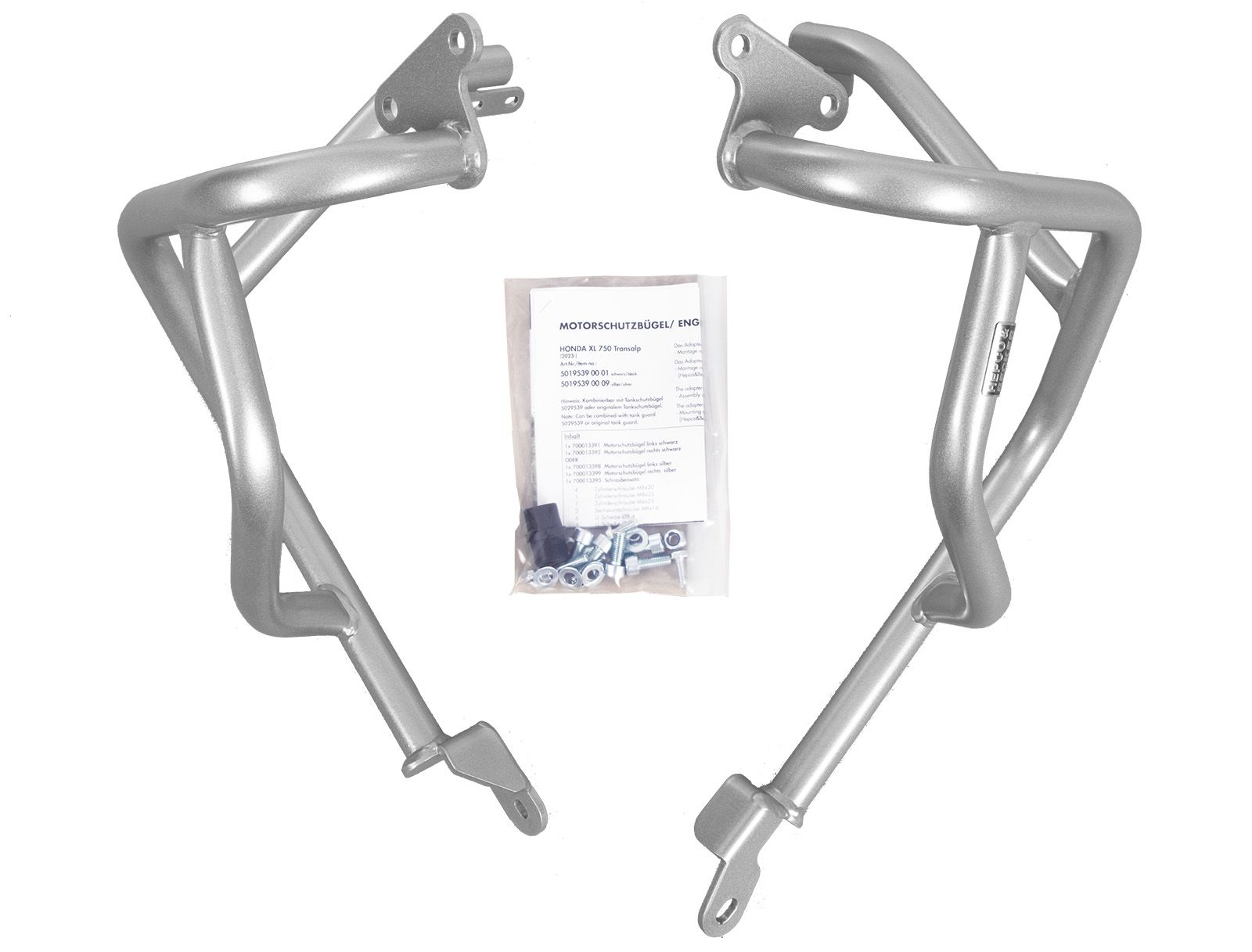 Arceau de protection du moteur argenté pour Honda XL 750 Transalp (25- ) Hepco & Becker