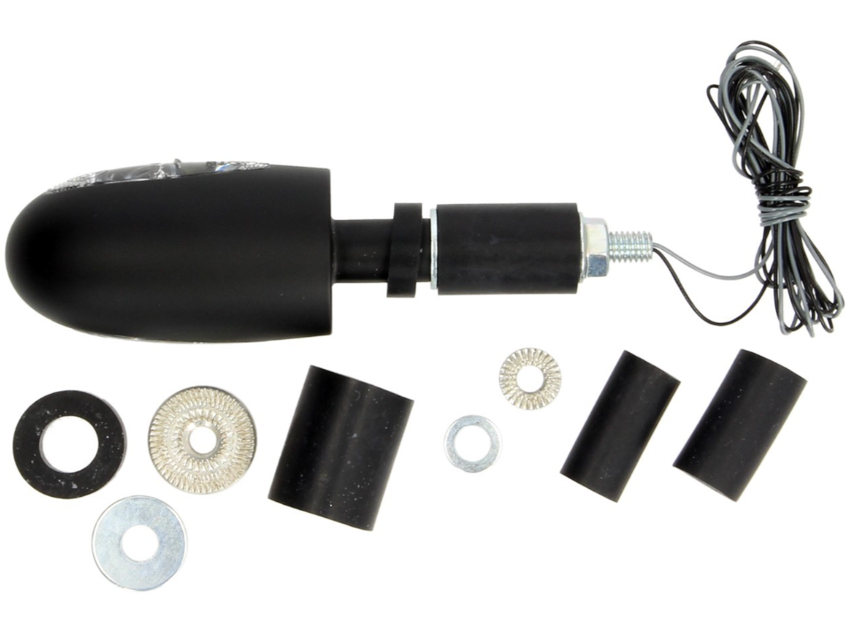 Clignotant Kellermann, BL 1000, acier, LED, VR/VL, 12 V, noir satiné, homologué E