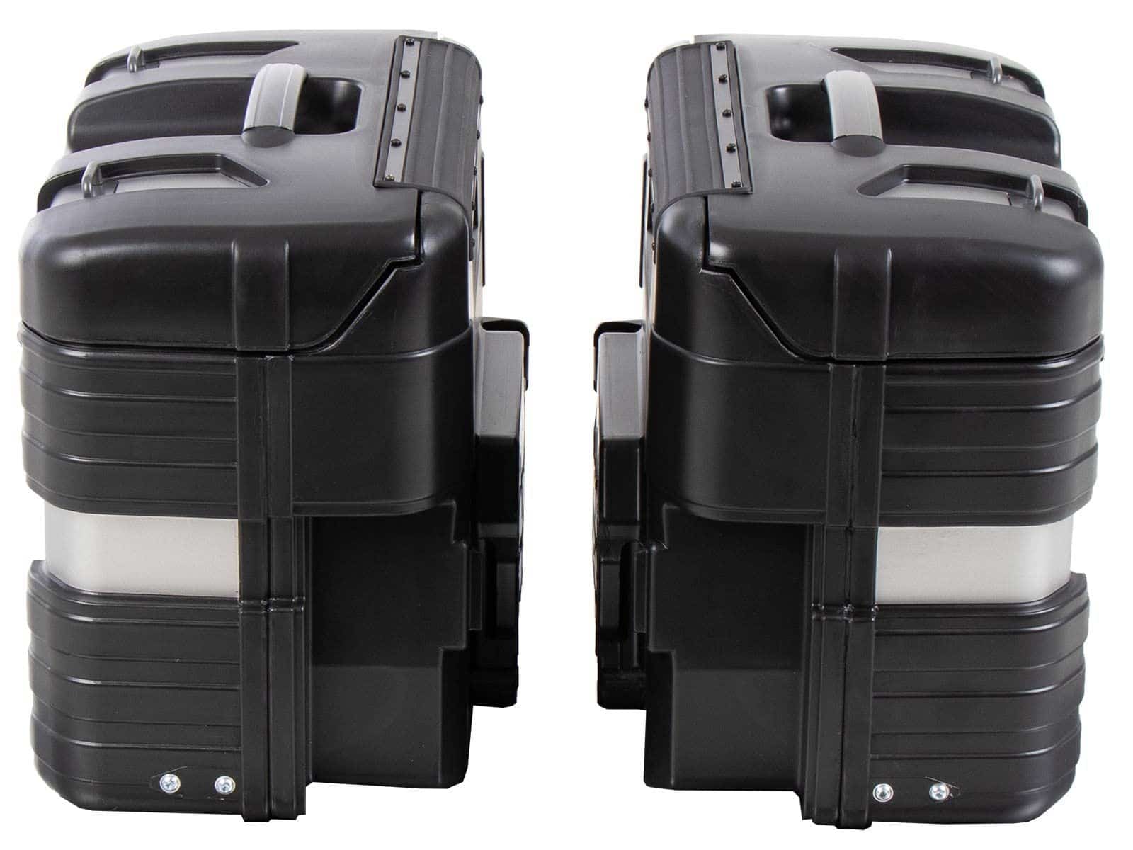 Kit de valises latérales Gobi Black Edition avec crochets à bagages d'origine Hepco & Becker