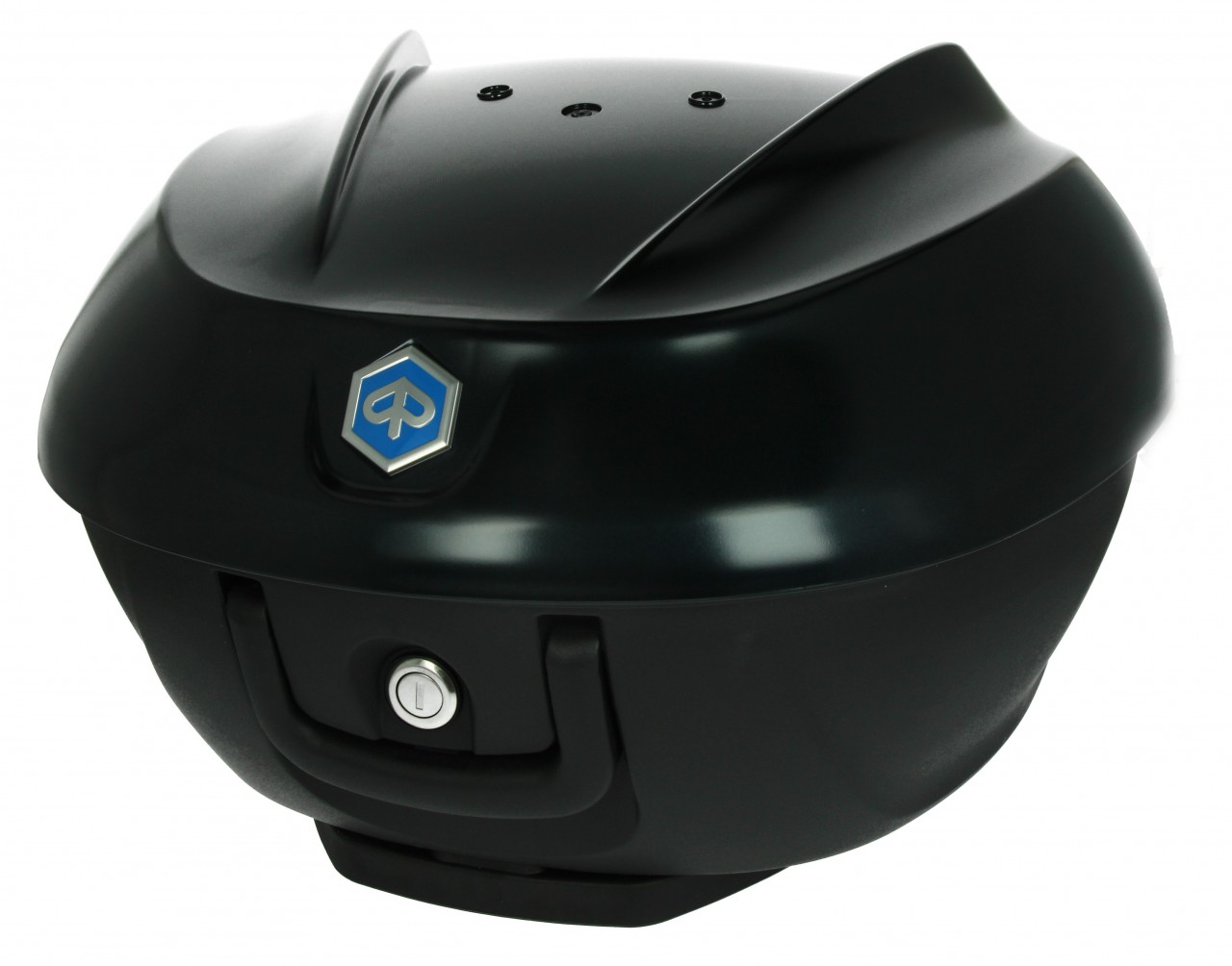 Kit Top Case 36 l. noir mat métallisé N12 original Piaggio pour Beverly HPE (plaque de maintien incluse)