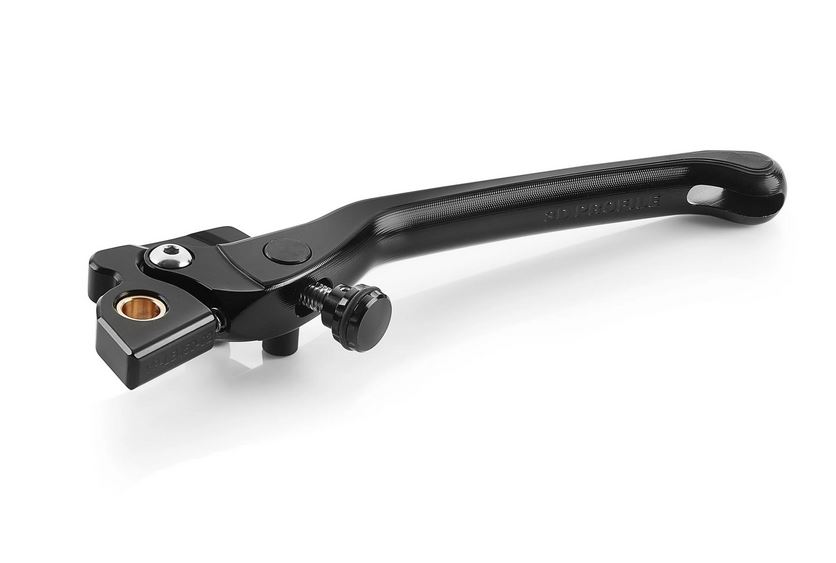 Levier sport RIZOMA 3D, gauche pour Vespa GTS/GTS Super/GTV/GT (-`22), noir anodisé