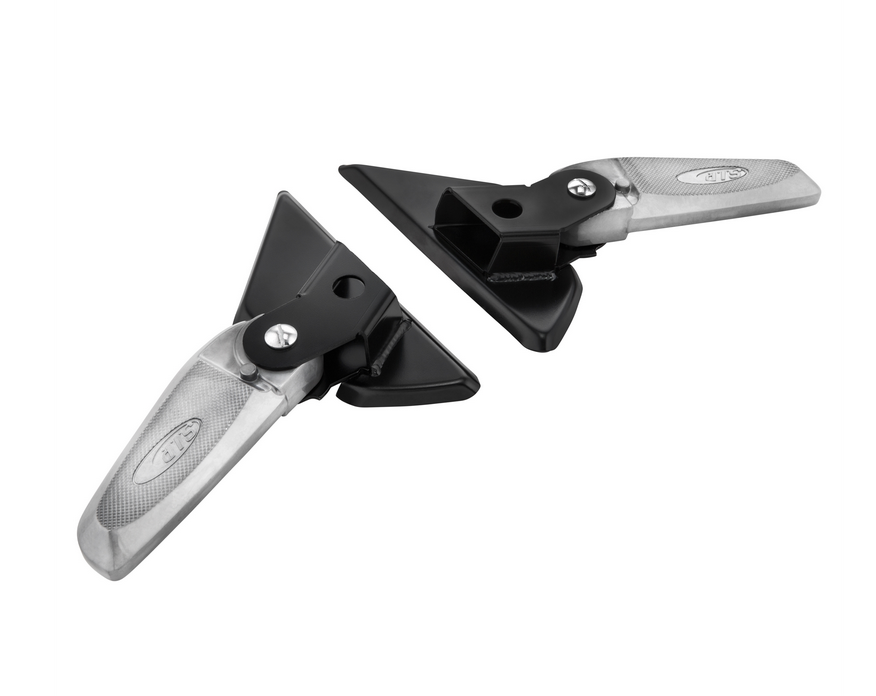 Repose-pieds droit et gauche pour Vespa LX /LXV /S 50-150ccm, noir/argenté