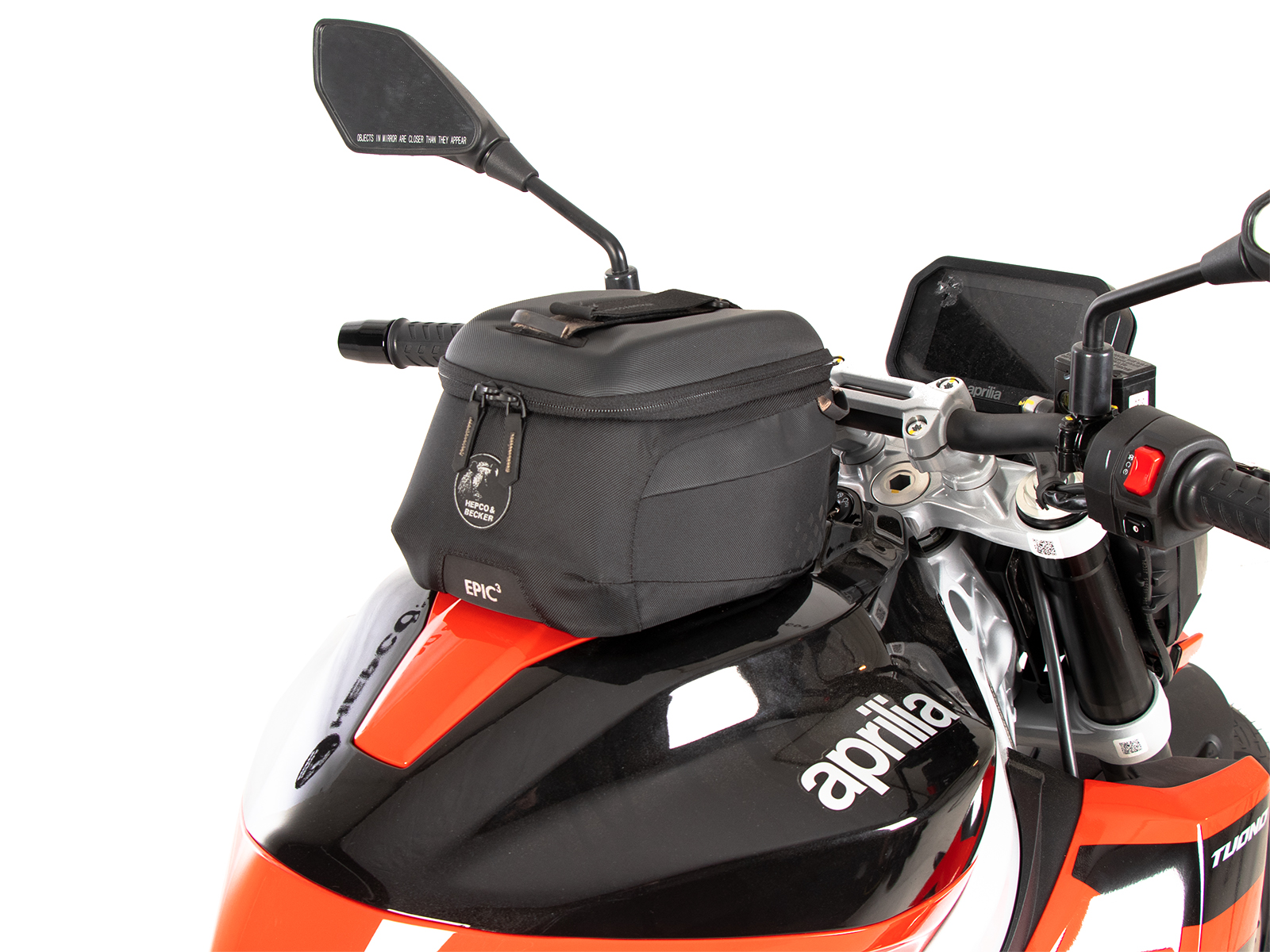 Anneau de réservoir Basic avec unité de fermeture de la sacoche de réservoir pour Aprilia Tuono 457 (25- ) Hepco & Becker