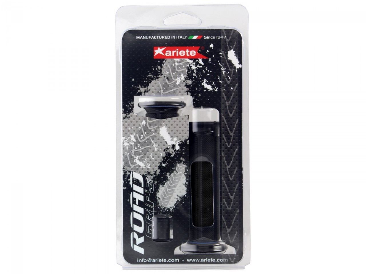 ariete Jeu de poignées en caoutchouc ouvert, Ø 22,00/24,00 mm, longueur : 120 mm, noir, Super Soft