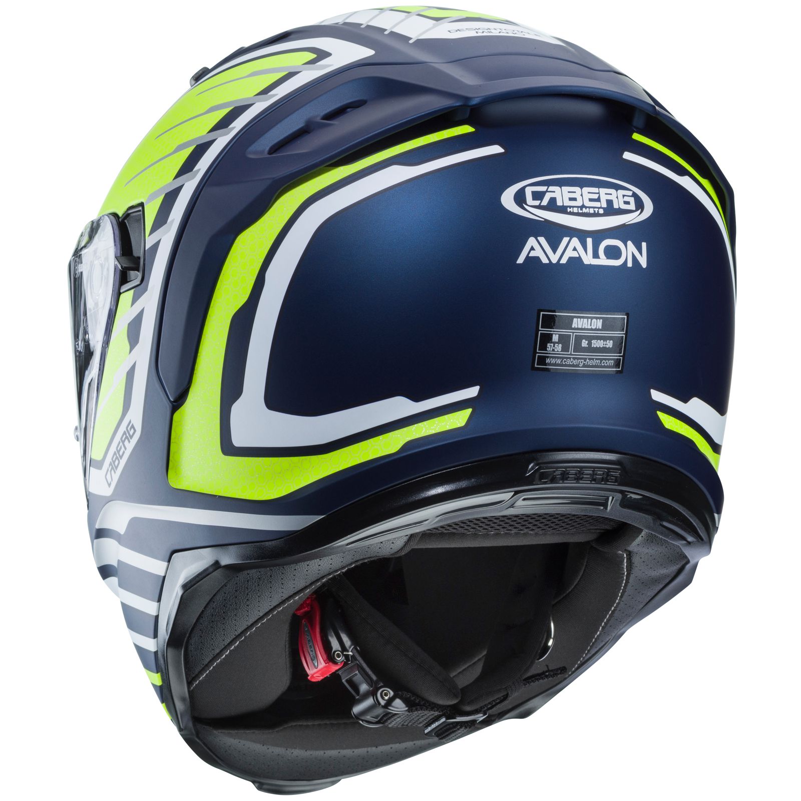 Caberg casque Avalon Forge, bleu mat/fluo-jaune-blanc