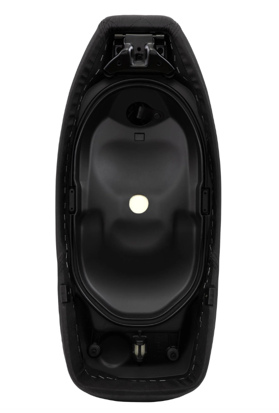 Selle sport "Black Editiont" pour Vespa GTS/GTS Super/GTV 125-300ccm (14-), noire surpiquée