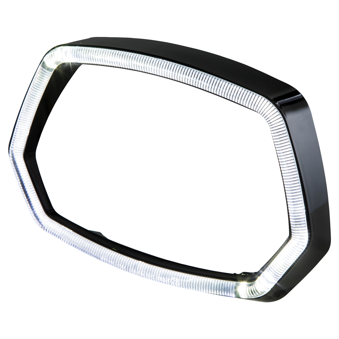Anneau de lampe noir brillant LED anneau lumineux pour Vespa Sprint 125/150ccm 4T ('13-'18)