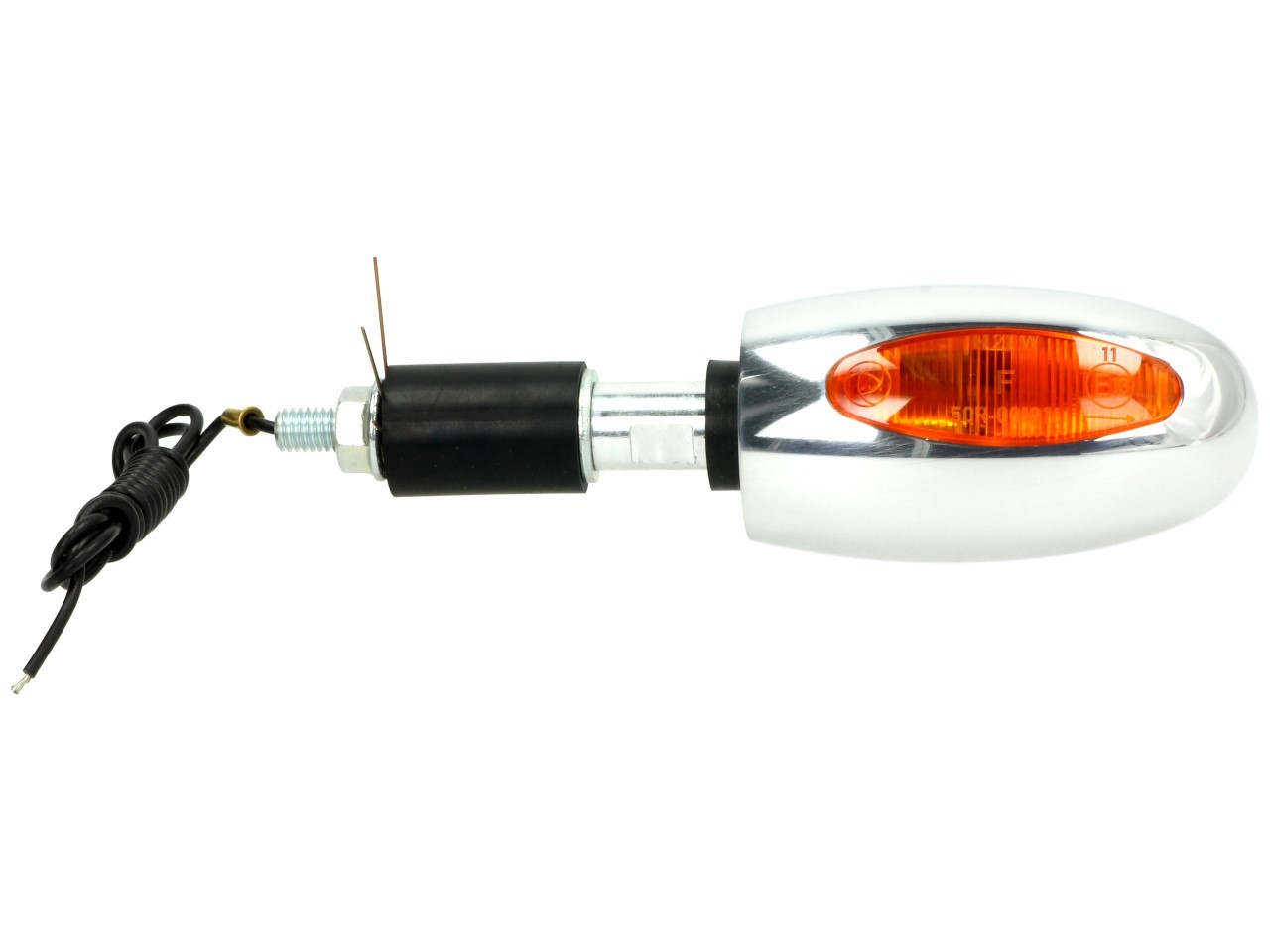 Clignotants Kellermann, BL 1000 yellow, aluminium, halogène, VR/VL, 12 V, 21 W, chrome poli, brillant