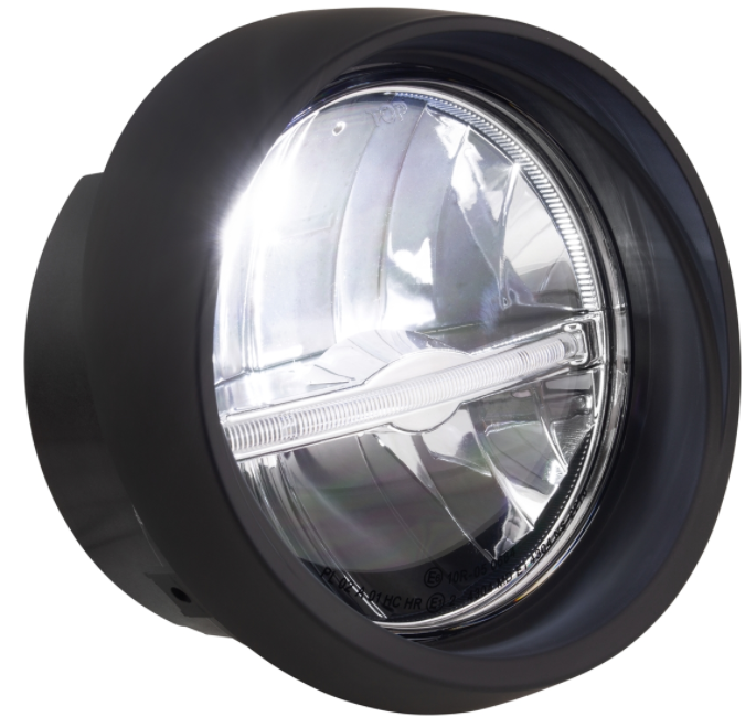 Phare LED pour Vespa Primavera 50-150ccm 2T/4T (-'18), noir mat