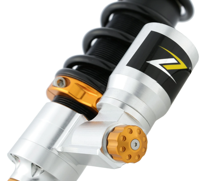 Amortisseur arrière ZELIONI pour Vespa LX/LXV/S 125/150ccm, argent/orange/noir