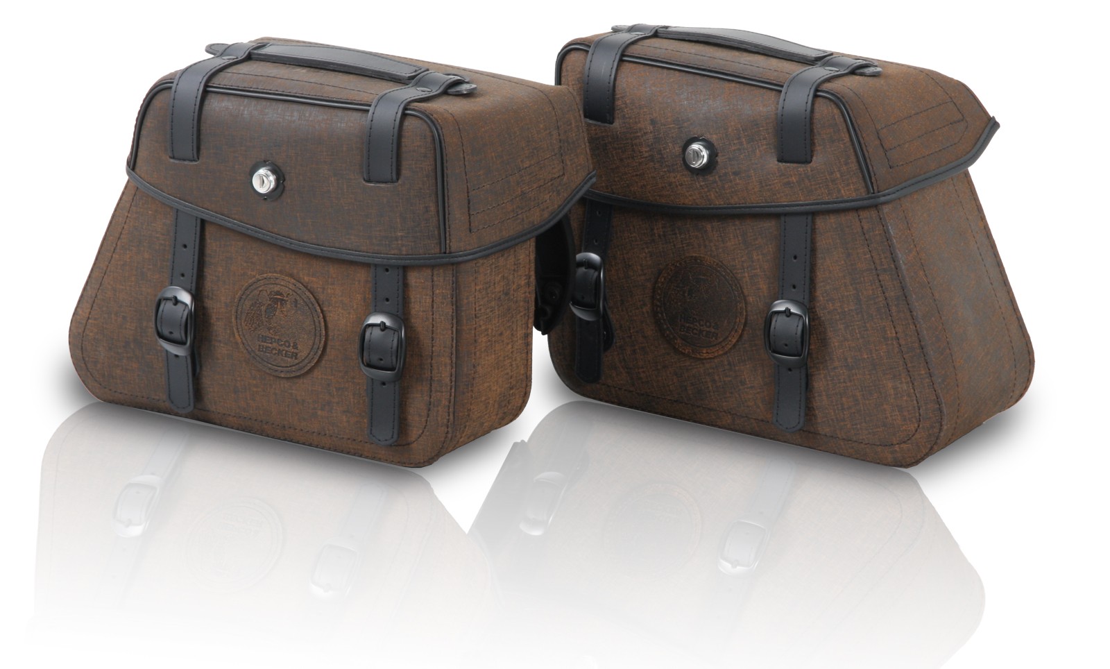 Sacoches en cuir Rugged C-Bow 24 litres marron pour porte-sacoches C-Bow Hepco & Becker