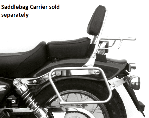 Sissybar avec porte-bagages chromé pour Honda CA 125 Rebel (95-01) /CMX 250 Rebel (96-01)