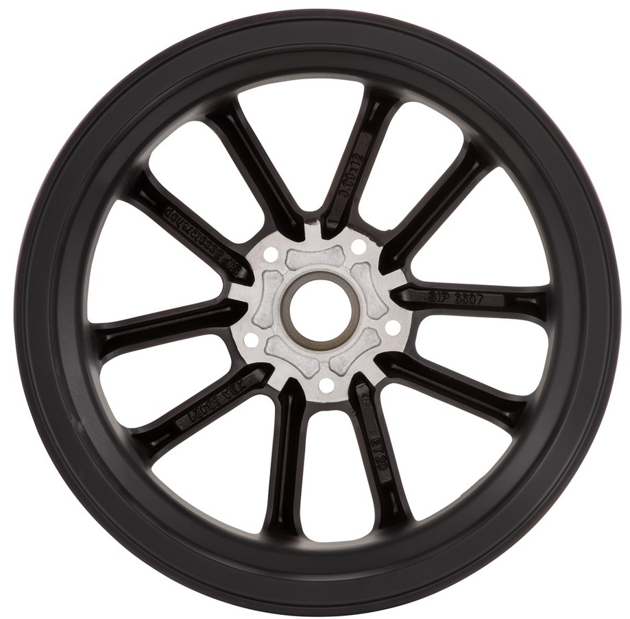 Jante avant/arrière 12" pour Vespa GTS/GTS Super/GTV/GT 60/GT/GT L 125-300ccm, noir/jaune