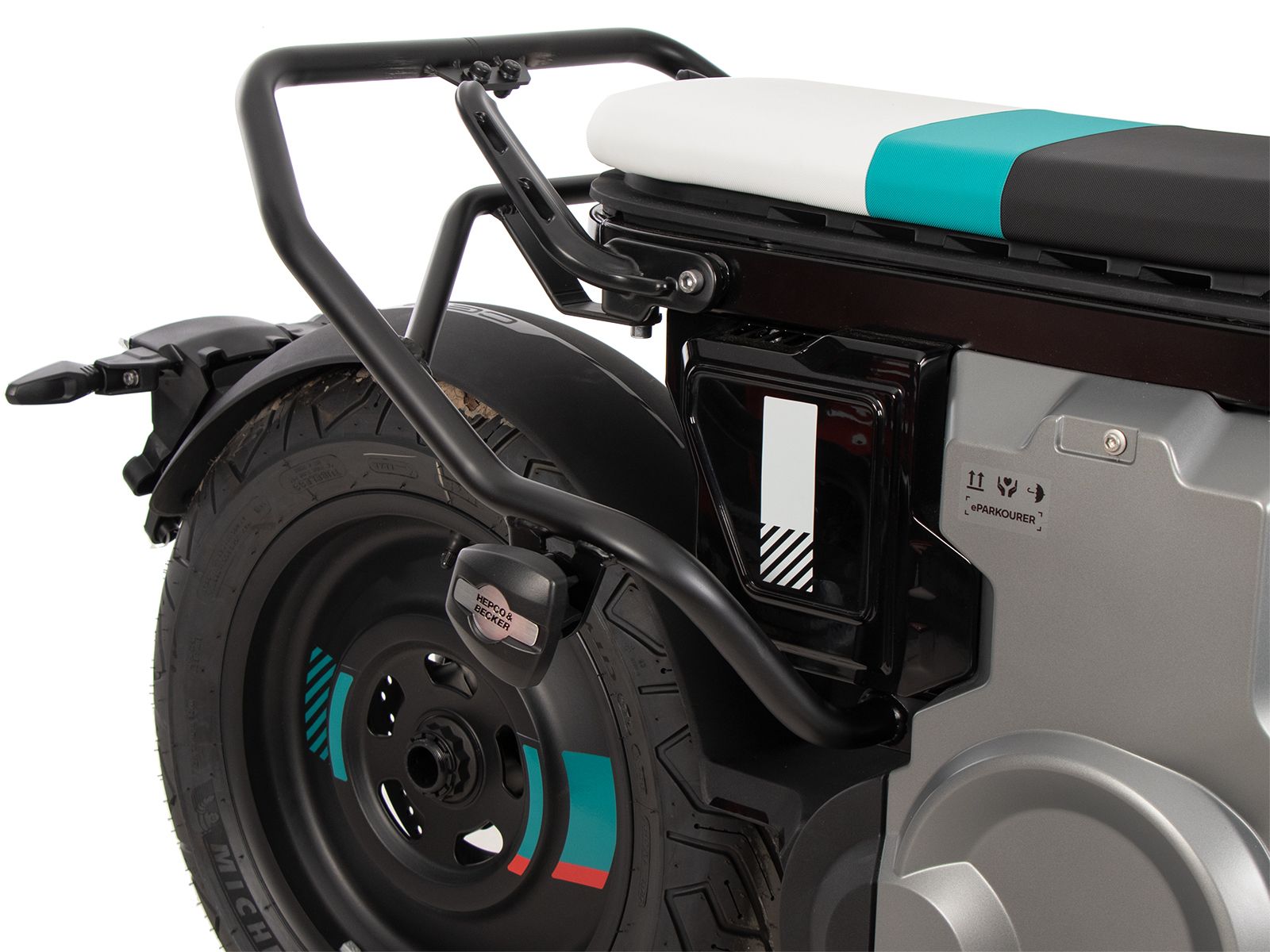 Arceau de protection arrière noir pour BMW CE 02 (23-) Hepco & Becker