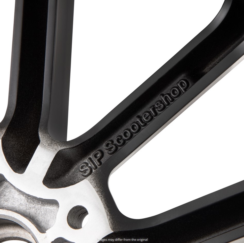 Jante avant/arrière 13" pour Vespa GTS/GTS Super/GTV/GT 125-300ccm, noire avec bordure argentée