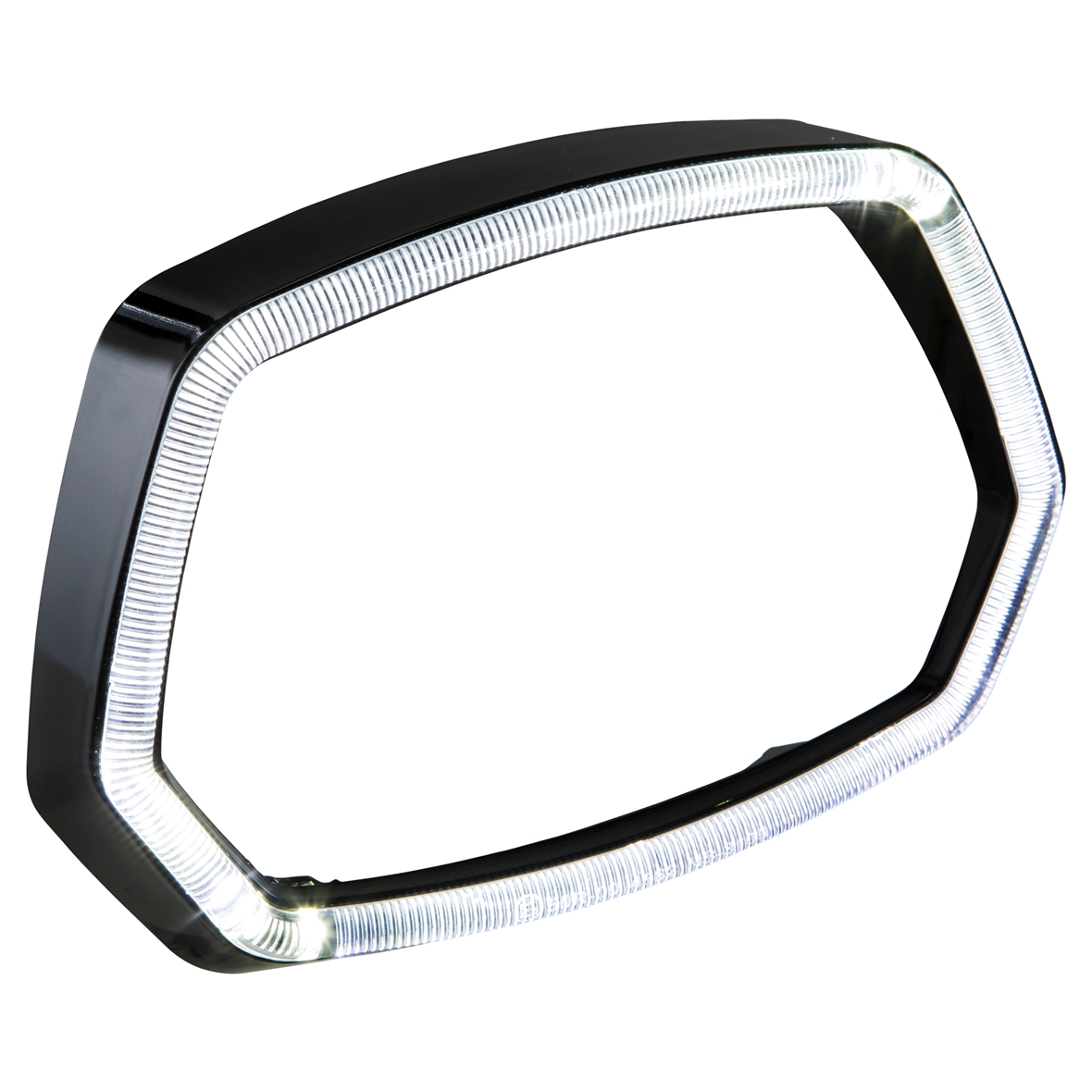 Anneau de lampe noir brillant LED anneau lumineux pour Vespa Sprint 125/150ccm 4T ('13-'18)