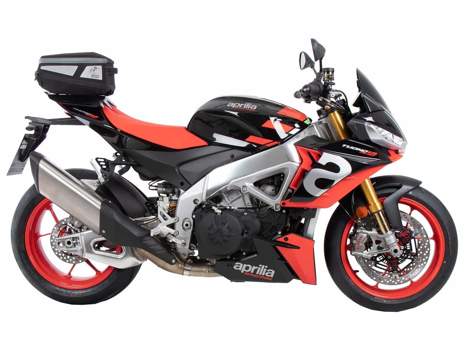 Rack sport fixe vissé noir pour Aprilia Tuono V4 Factory /RSV 4 /RSV 4 Factory (21-24)