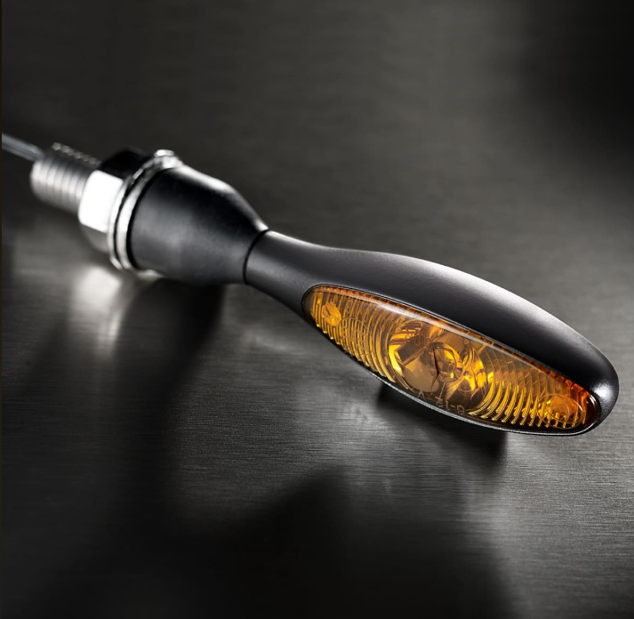 Clignotants Kellermann, Micro 1000 halogène, acier, halogène, HR/HL, 12 V, 6 W, noir satiné