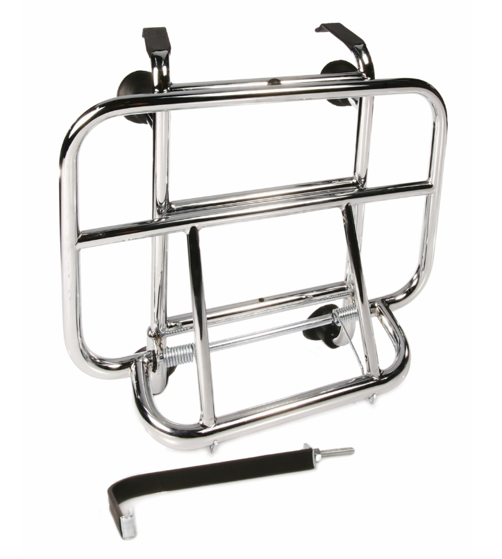 Porte-bagages avant pour Vespa GTS/GTS Super/GTV/GT 60/GT/GT L 125-300ccm, pliable, chrome