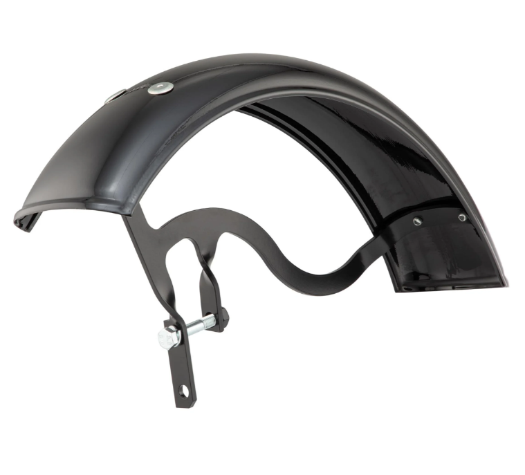 Aile Garelli pour Vespa PX 80-200ccm, métal, noir brillant