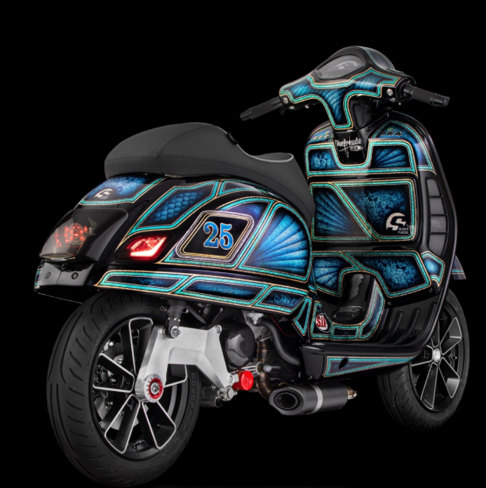 Bras oscillant pour pot d'échappement racing, arrière pour Vespa GTS/GTS Super/GTV/GT 60/GT/GT L sans ABS, argenté