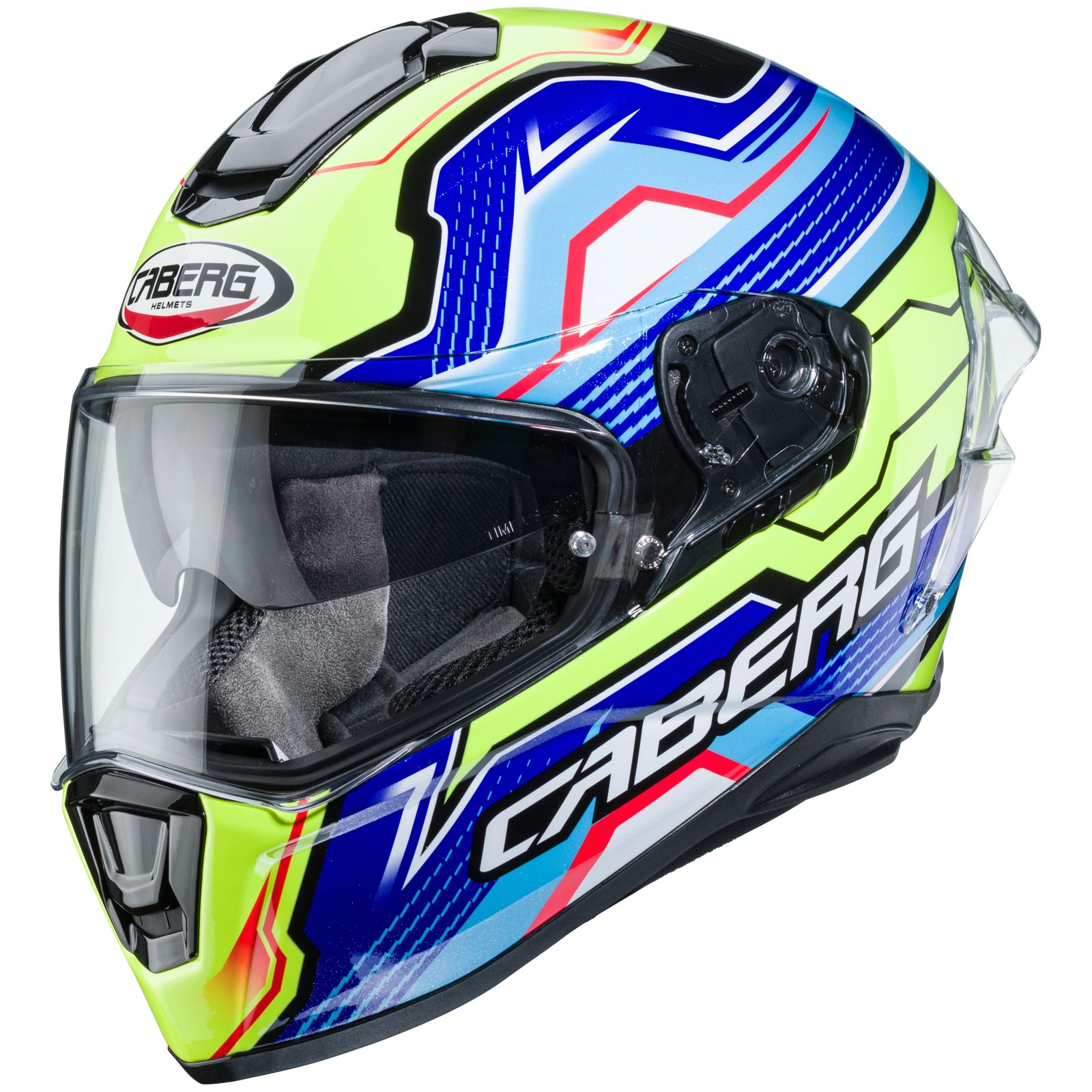 Caberg casque Drift Evo LB29, noir/bleu-fluo-jaune