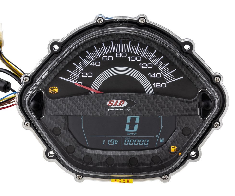 Compte-tours/tachymètre pour Vespa GT/GT L 125/200ccm/ GTS 125ccm, carbon-look
