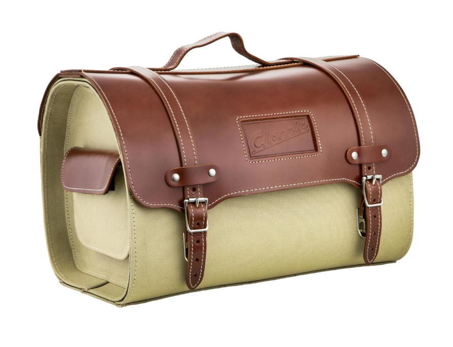 Valise en cuir "Classic" pour Vespa, cuir/canvas