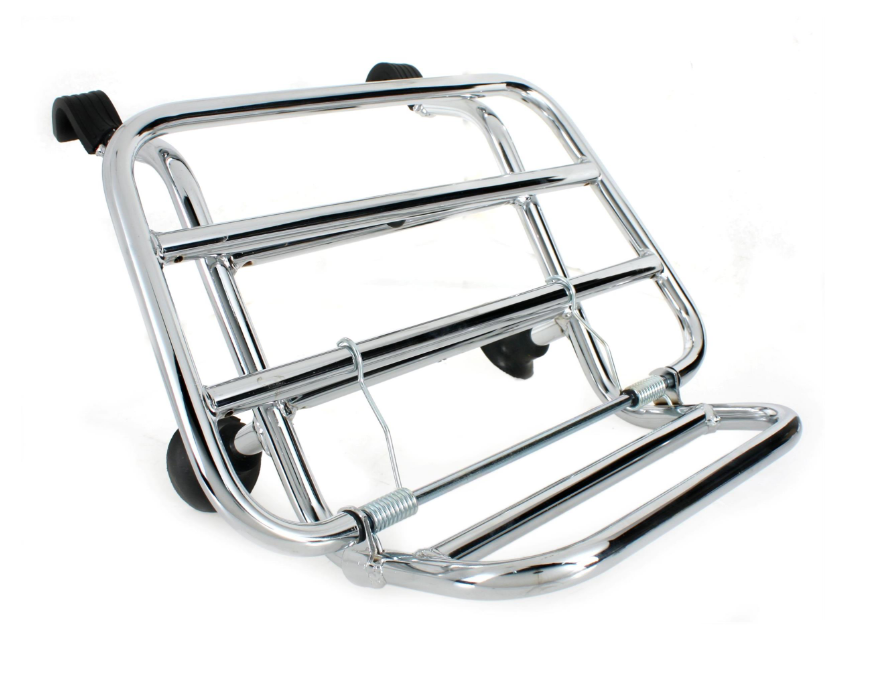 Porte-bagages avant pour Vespa GTS/GTS Super/GTV/GT 60/GT/GT L 125-300ccm, pliable, chrome