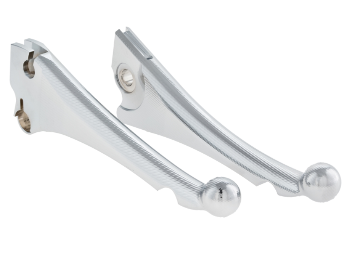 Kit levier de frein sport "Shorty 3D" gauche/droite pour Vespa LX/LXV/S/Primavera/Sprint, chrome