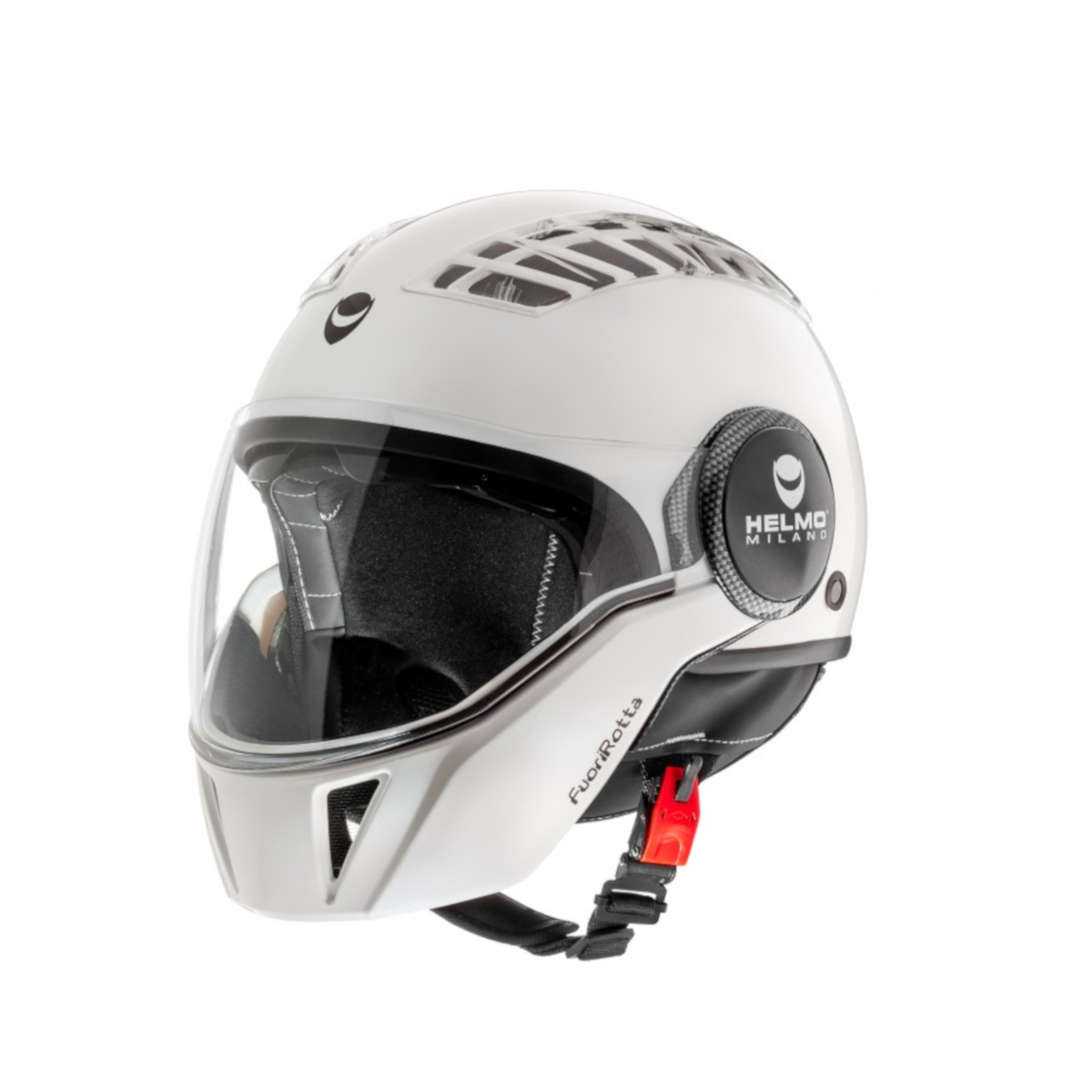 Helmo Milano Full casque jet, FuoriRotta, blanc
