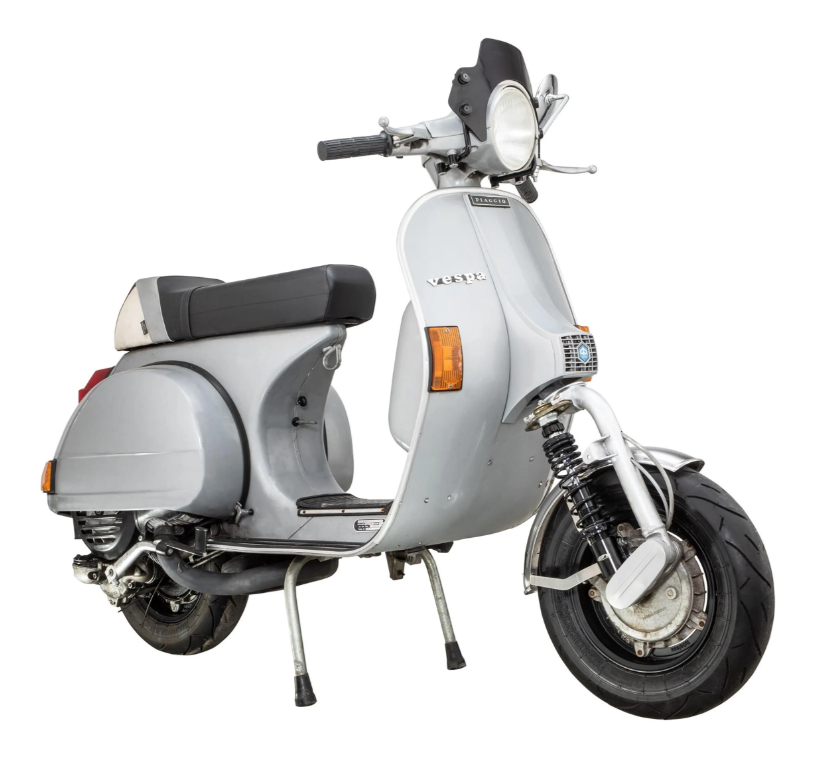 Aile 2.0 Garelli pour Vespa PX 80-200ccm, inox poli, support inox