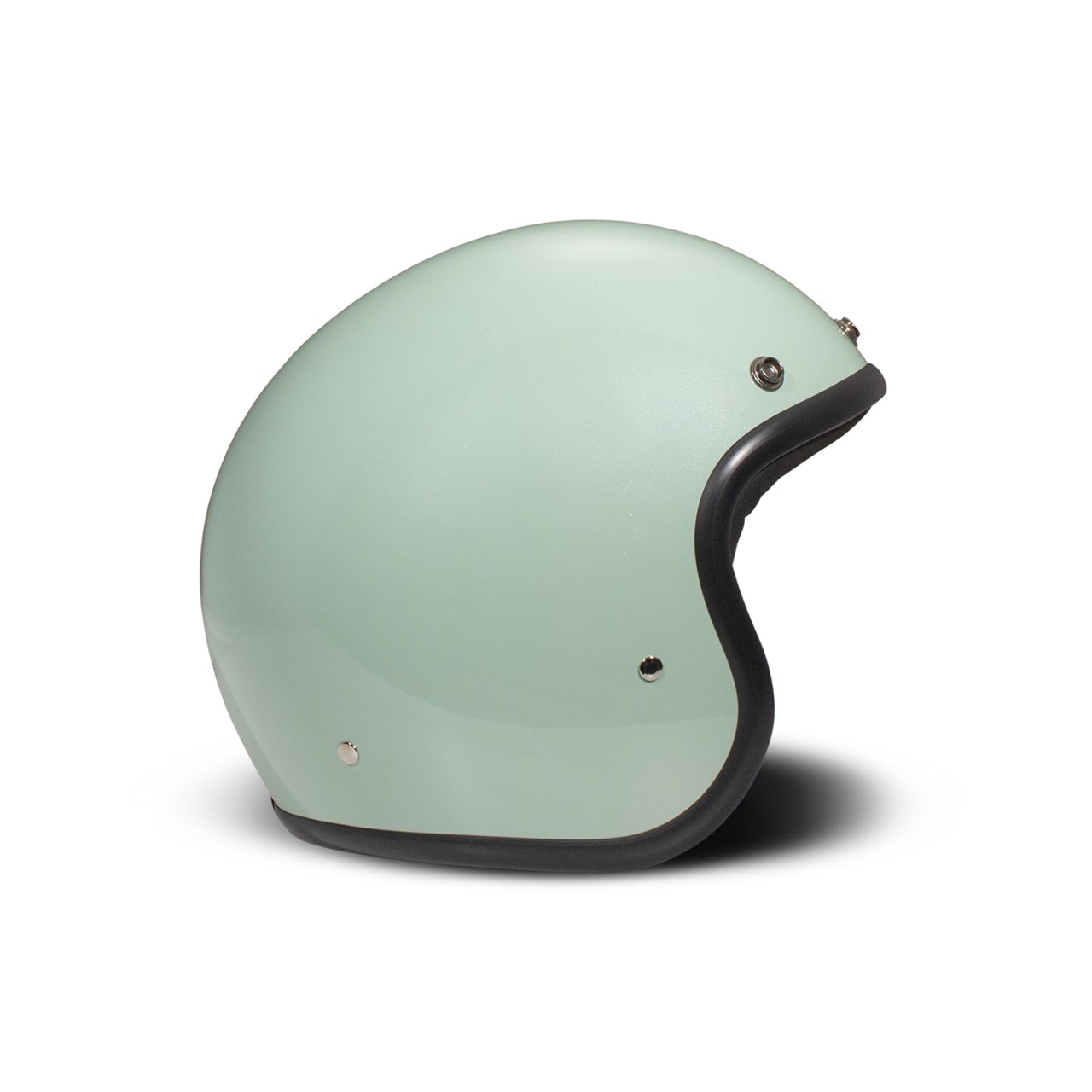 DMD casque jet retro, menthe, brillant, lattementa, fibre de verre, ECE 22.06
