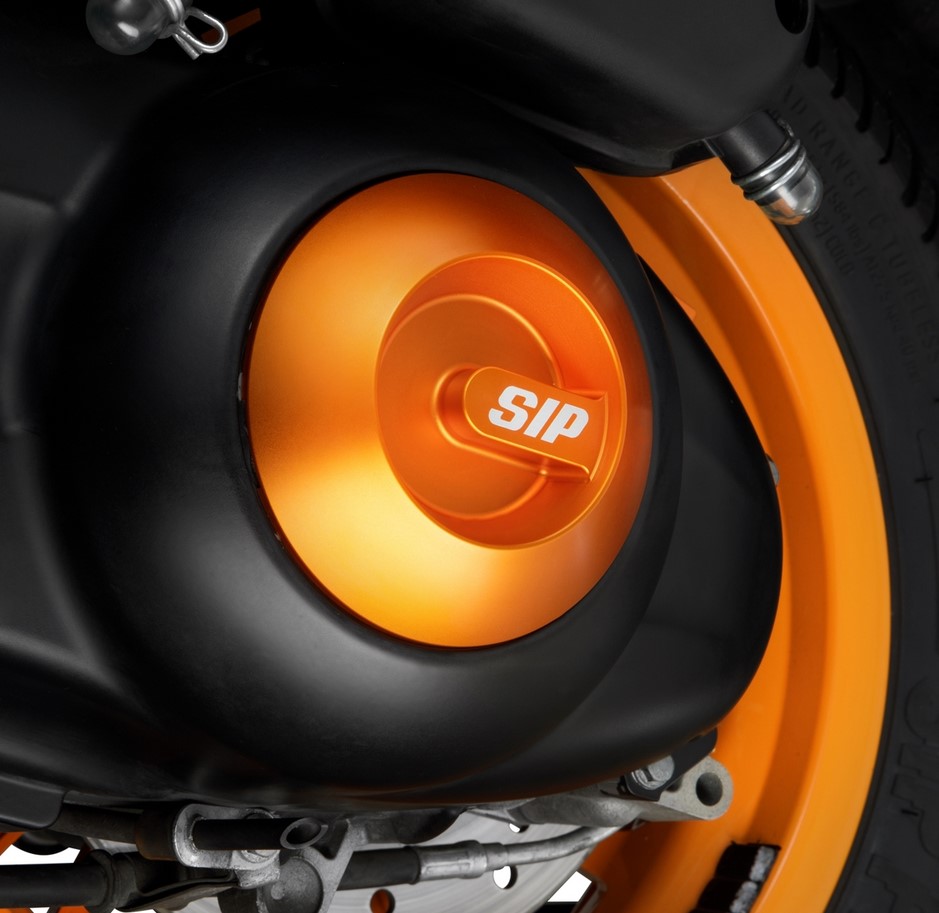 Couvercle de vario pour Vespa, orange mat