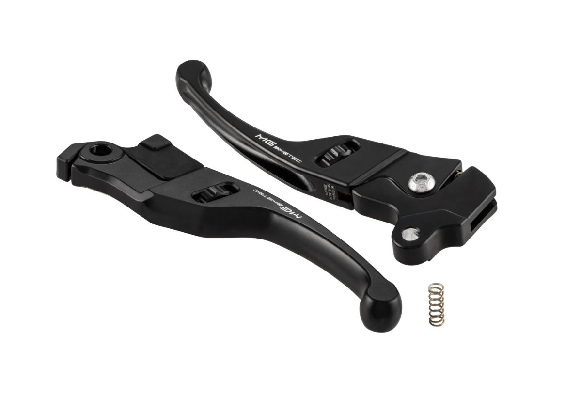 Kit de leviers de frein sport MG Biketec noirs pour Vespa Primavera /​Sprint 50-150 cm³ 4 temps (24-) Euro5+