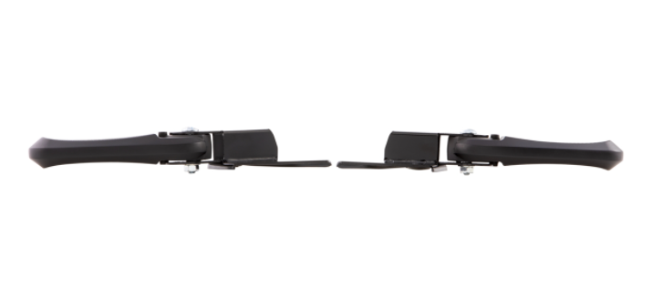 Repose-pieds droit et gauche pour Vespa Primavera/​Sprint 50-150ccm 2T/​4T AC, noir/noir